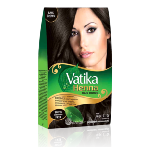 Vatika Henna Black Brown Hair Color 6X60g